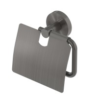 Держатель туалетной бумаги Cezares Relax RELAX-PH-GM с крышкой Оружейная сталь