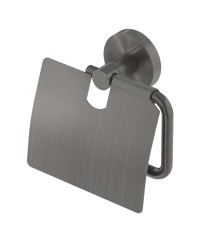 Держатель туалетной бумаги Cezares Relax RELAX-PH-GM с крышкой Оружейная сталь