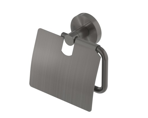 Держатель туалетной бумаги Cezares Relax RELAX-PH-GM с крышкой Оружейная сталь