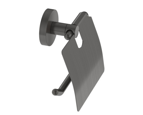 Держатель туалетной бумаги Cezares Relax RELAX-PH-GM с крышкой Оружейная сталь