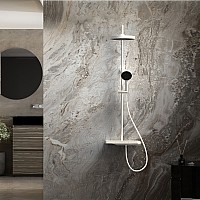 Душевая стойка Vincea Inspire VSFS-3I12TW термостатическая с изливом 30см верх.душ белый
