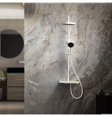 Душевая стойка Vincea Inspire термостатическая с изливом 30см верх.душ белый