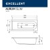 Ванна гидромассажная EXCELLENT Aurum Slim 170x70 HYDRO+ хром