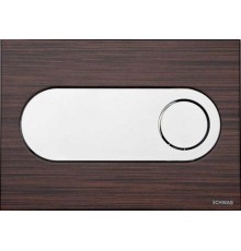 Панель смыва с 2 клавишами Schwab Circle, основы wenge, клавиш глянец хром