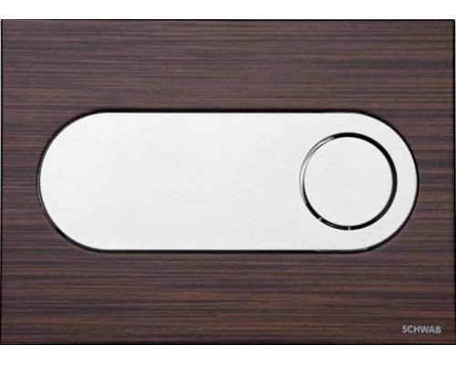 Панель смыва с 2 клавишами Schwab Circle, основы wenge, клавиш глянец хром