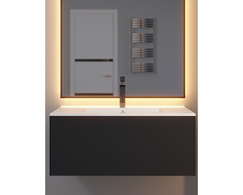 Тумба под раковину 85 см, Uperwood Parma Premium, черная