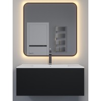 Тумба под раковину 85 см, Uperwood Parma Premium, черная