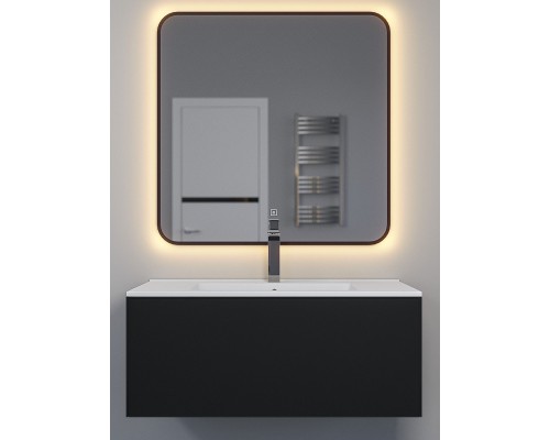 Тумба под раковину 85 см, Uperwood Parma Premium, черная