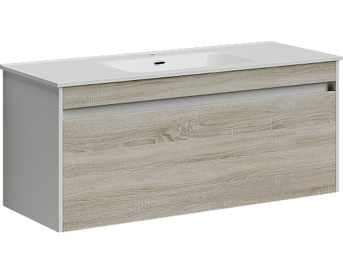 Тумба под раковину SANCOS Smart 1190х450х500, c двумя ящиками, дуб бардолино/белый Тумба под раковину SANCOS Smart 1190х450х500, c двумя ящиками, дуб бардолино/белый