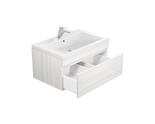 Тумба под раковину подвесная Uperwood Eva 74х47,2х35 см, Дуб Харбор Белый