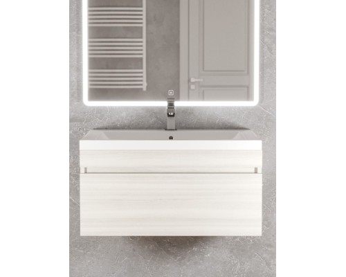 Тумба под раковину подвесная Uperwood Eva 74х47,2х35 см, Дуб Харбор Белый