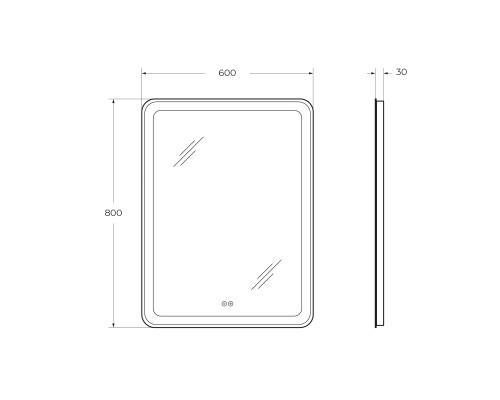 Зеркало Cezares Multicolore 60 CZR-SPC-MC-600-800-RGB-TCH с подсветкой с сенсорным выключателем и функцией памяти