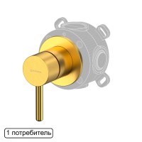 Смеситель скрытого монтажа на 1 потребитель Whitecross Y Y1241GLB брашированное золото