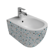Биде ISVEA Infinity подвесной 365x530x400 белый матовый Terrazzo 10NF41001SV-2L-TRZ