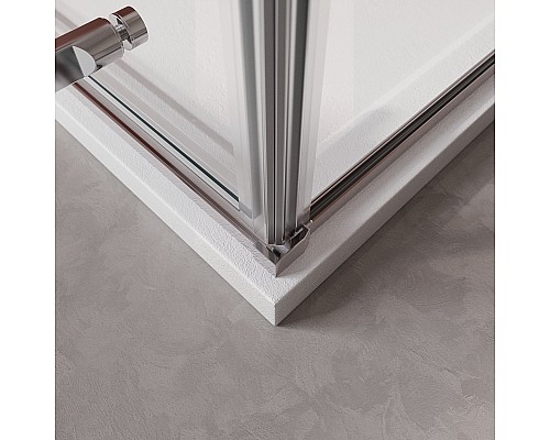Душевой уголок Cezares Liner 90x90 L LINER-A-1-90-C-Cr-L профиль Хром стекло прозрачное