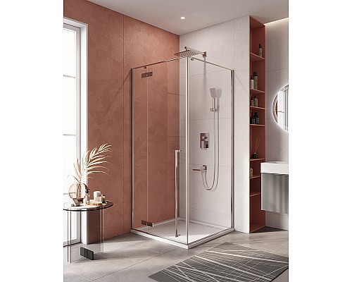 Душевой уголок Cezares Liner 90x90 L LINER-A-1-90-C-Cr-L профиль Хром стекло прозрачное