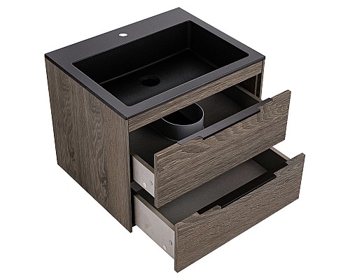 База под раковину Vincea Chiara 2D 600 подвесная 2 выкатных ящика Soft-close R.Oak