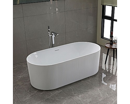 Ванна акриловая Vincea VBT-426-1700 1700x800x580 белый щелевой перелив слив хром