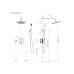 Душевая система ALTROBAGNO Юнион (Unione) 040108 GM