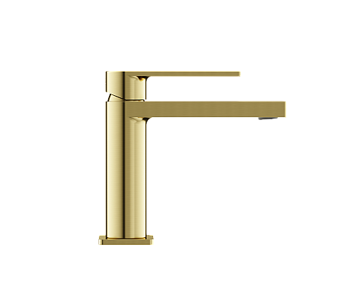 Смеситель для раковины SANCOS Studio, брашированное золото, PVD покрытие, SC9015BG