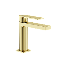 Смеситель для раковины SANCOS Studio, брашированное золото, PVD покрытие, SC9015BG