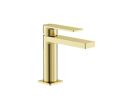 Смеситель для раковины SANCOS Studio, брашированное золото, PVD покрытие, SC9015BG