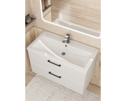 Тумба под раковину Uperwood Foster NEW 90 см, подвесная, белая