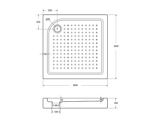 Поддон акриловый BelBagno TRAY-BB-A-80-15-W Поддон акриловый BelBagno TRAY-BB-A-80-15-W