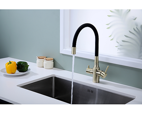 Смеситель для кухни Paulmark Salix Sa213419-BR Бронза