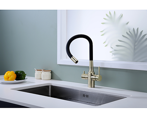 Смеситель для кухни Paulmark Salix Sa213419-BR Бронза