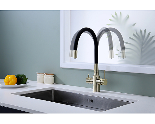 Смеситель для кухни Paulmark Salix Sa213419-BR Бронза