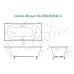 Ванна из литьевого мрамора Delice Bravo 170х75 глянцевая с ручками Хром