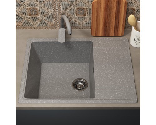 Кухонная мойка из искусственного камня Uperwood ECON UPD-202-003, серая матовая