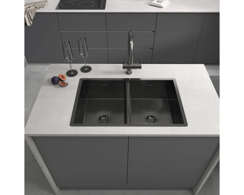 Кухонная мойка Reflexion Garda RX2170BL оружейная сталь