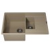 Кухонная мойка кварцевая Uperwood Quartz UPD-05-02, прямоугольная двухсекционная, бежевая
