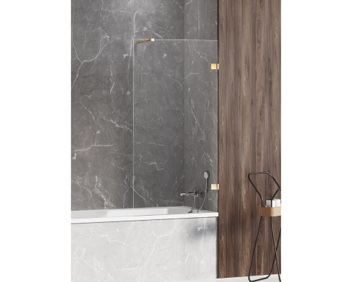 Шторка для ванны NEW TRENDY AVEXA GOLD SHINE 90x150 EXK-2174-WP золото