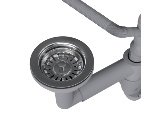 Выпуск для кухонной мойки Reflexion Part RX9003SS полированная сталь