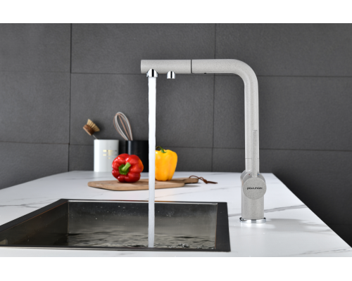 Смеситель для кухни Paulmark Serpentine Se213222-GR Серый
