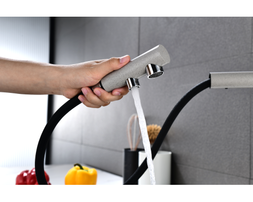 Смеситель для кухни Paulmark Serpentine Se213222-GR Серый