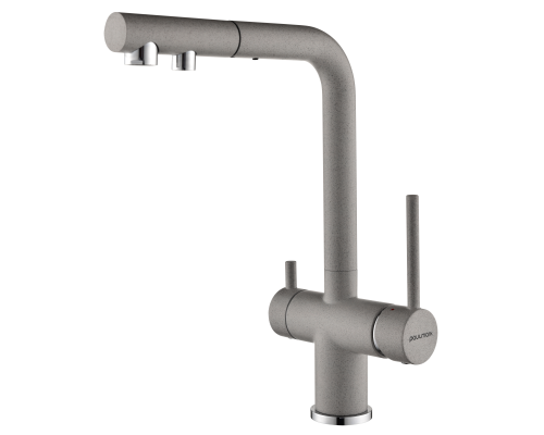 Смеситель для кухни Paulmark Serpentine Se213222-GR Серый