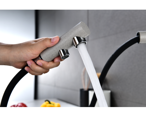 Смеситель для кухни Paulmark Serpentine Se213222-GR Серый