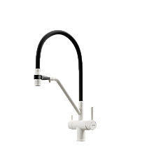 Смеситель для кухни SANCOS Dora SC4003GR с подключением фильтра для воды, белый гранит