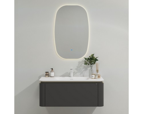 Тумба с раковиной Black&White U935.1000 матовый серый