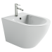 Биде подвесное Ceramicanova Вихрь (Whirl) с крепежом для скрытого монтажа белый