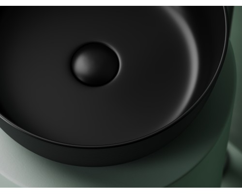 Раковина накладная Ceramicanova 356x356x135, черный матовый