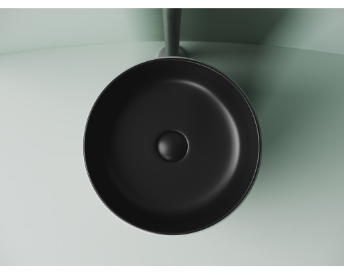Раковина накладная Ceramicanova 356x356x135, черный матовый