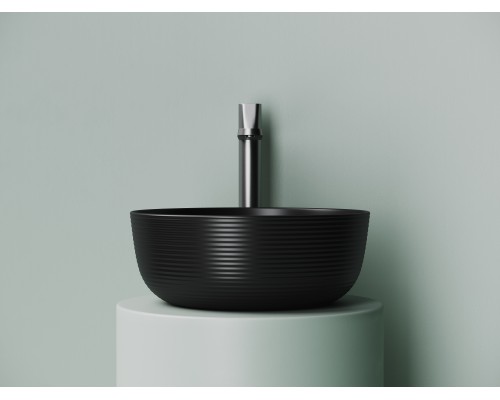 Раковина накладная Ceramicanova 356x356x135, черный матовый