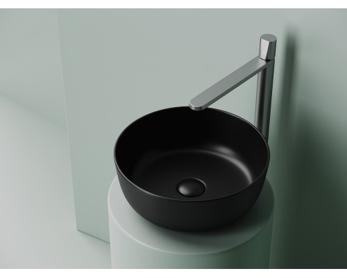 Раковина накладная Ceramicanova 356x356x135, черный матовый