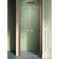 Дверь в нишу NEW TRENDY NEW SOLEO COPPER BRUSHED 90x195 брашированная медь