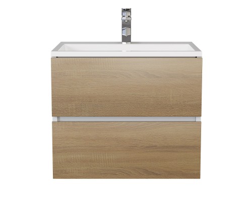 Тумба с раковиной подвесная Uperwood Barsa 60х45х57 см, дуб сонома